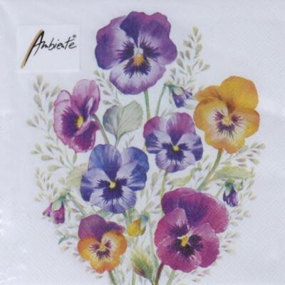 Servilleta 33X33cm. Unidad –  Pansies