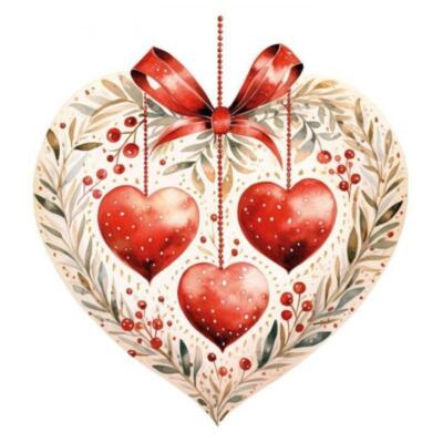 Transfer Dtf Textil 24X23cm. Beauty Hearts