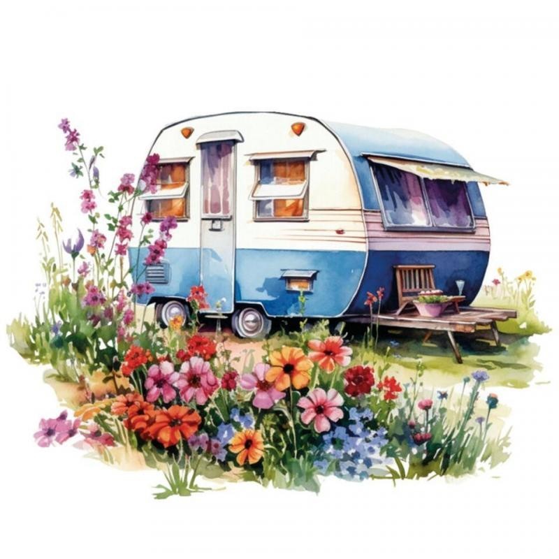 Transfer Dtf Textil 24X23cm. Caravan 1 2 Transfer Dtf Textil 24X23cm. Caravan 1