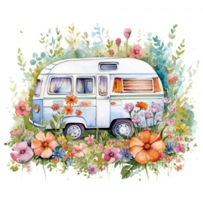 Transfer Dtf Textil 24X23cm. Caravan 2