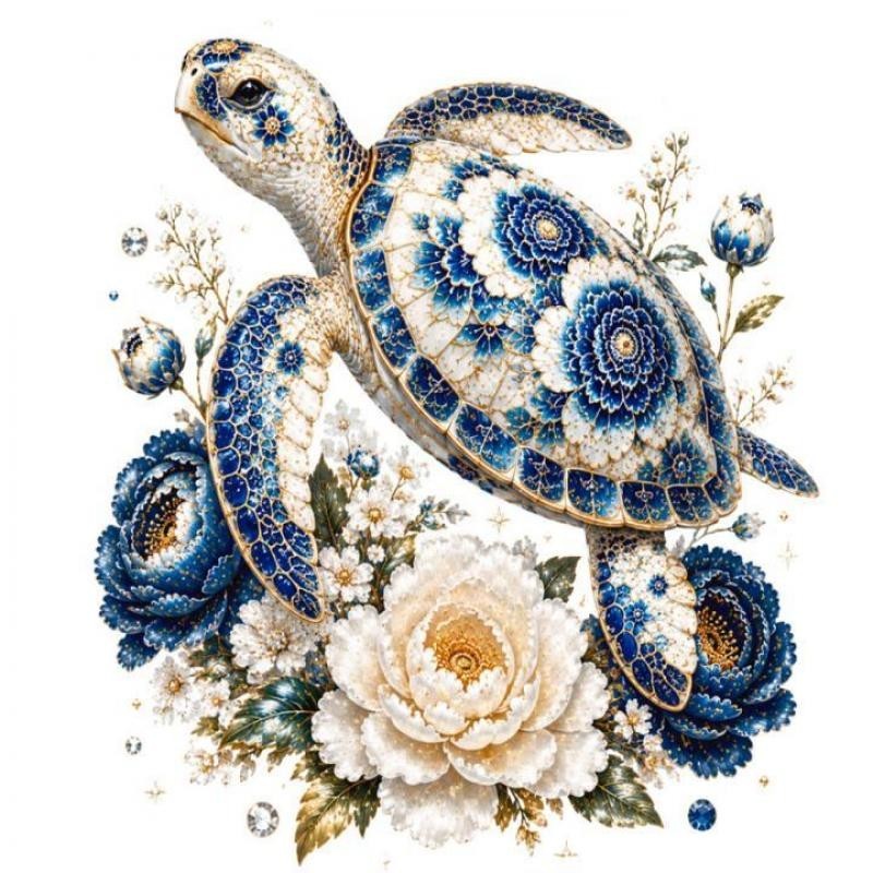 Transfer Dtf Textil 24X23cm. Porcelain Turtle 2 Transfer Dtf Textil 24X23cm. Porcelain Turtle