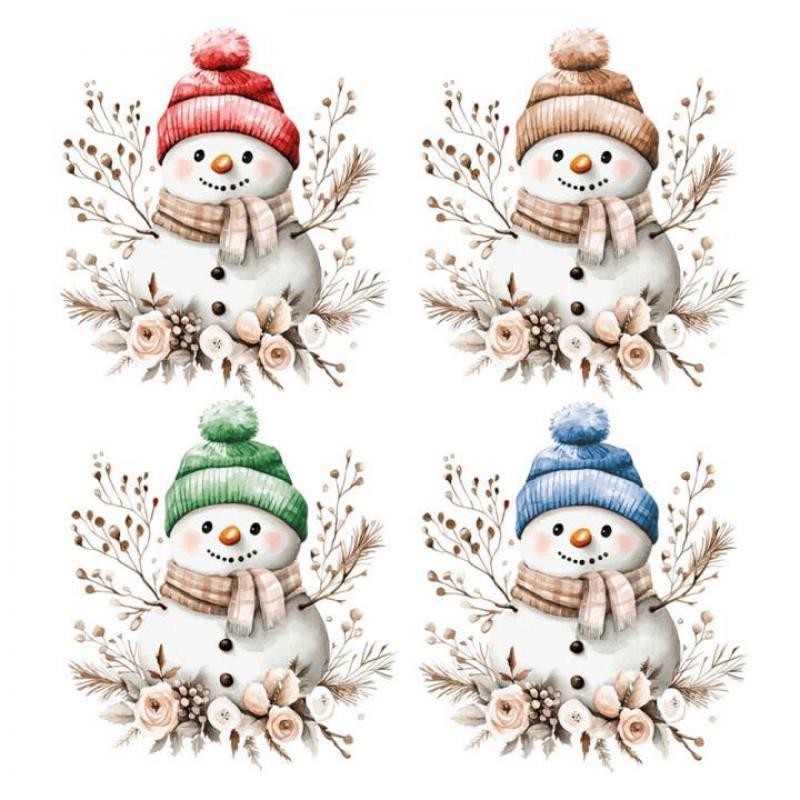 Transfer Dtf Textil 24X23cm. Vintage Snowman 1 Transfer Dtf Textil 24X23cm. Vintage Snowman