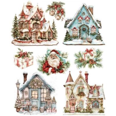 Transfer Dtf Textil 25X30cm. Christmas Homes