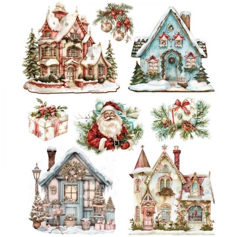 Transfer Dtf Textil 25X30cm. Christmas Homes 3 Transfer Dtf Textil 25X30cm. Christmas Homes