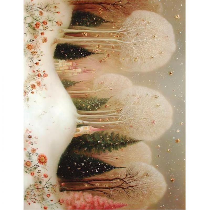 Transfer Textil Christmas White Landscape