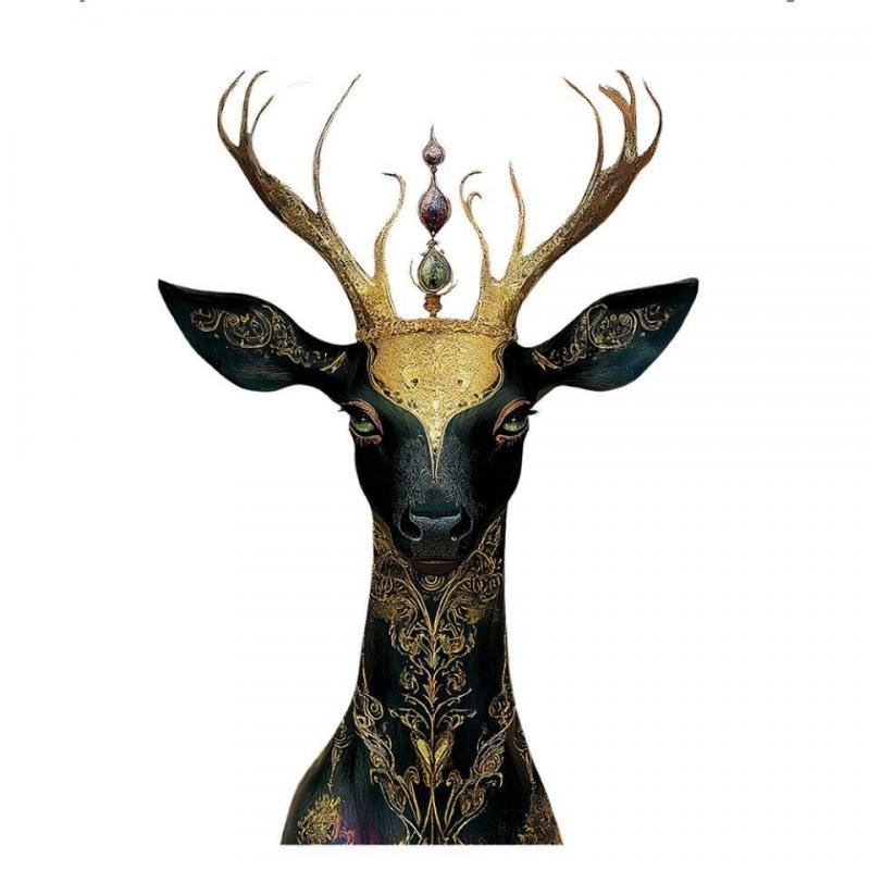 Transfer Dtf Textil 25X30cm. Golden Deer 2 Transfer Dtf Textil 25X30cm. Golden Deer