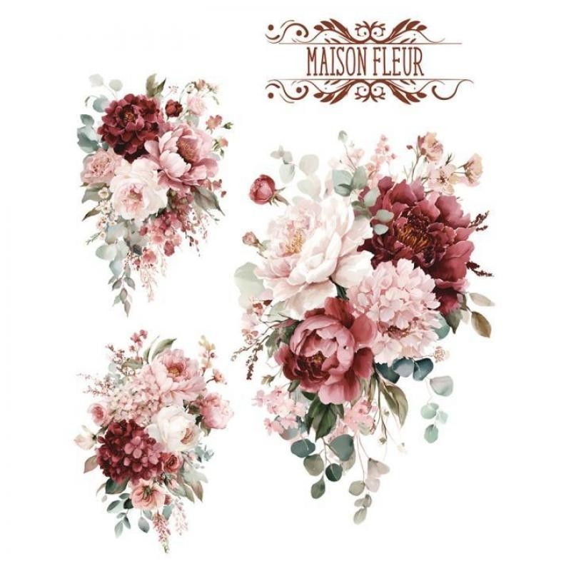 Transfer Dtf Textil 25X30cm. Maison Fleur 1 Transfer Dtf Textil 25X30cm. Maison Fleur
