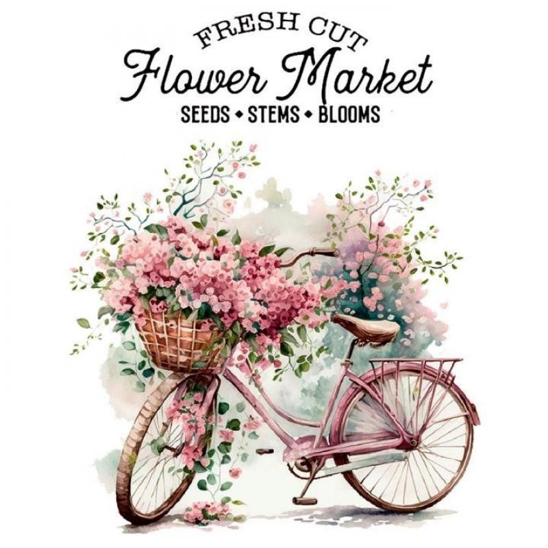 Transfer Dtf Textil 25X30cm. The Flower Bike 2 Transfer Dtf Textil 25X30cm. The Flower Bike