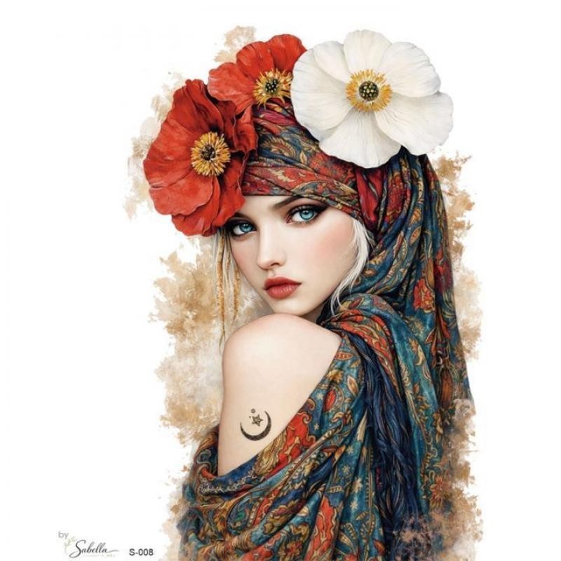 Transfer Dtf Textil By Sabella Y Mas 25X30cm. Chica Luna 3 Transfer Dtf Textil By Sabella Y Mas 25X30cm. Chica Luna