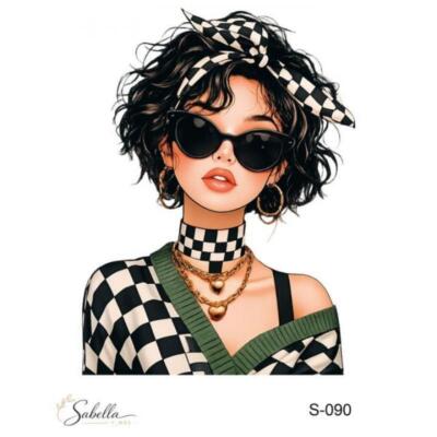 Transfer Dtf Textil By Sabella Y Mas 25X30cm. Modern Girl 1