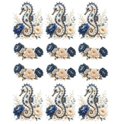 Transfer Uv Premium L 20X25cm. Porcelain Sea Horse