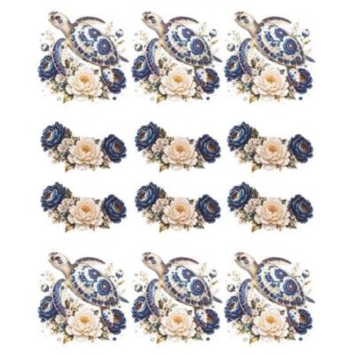 Transfer Uv Premium L 20X25cm. Porcelain Turtle